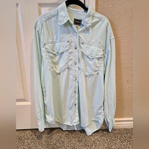 Versace Jean Couture western men’s shirt, blue size M